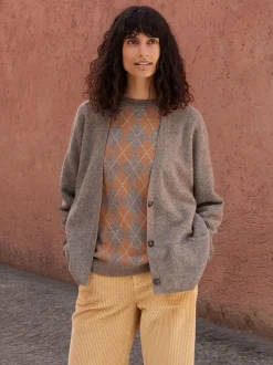 Pullover aus YakKamelhaar und Schurwolle (yak intarsia hasel/kamel, XS)