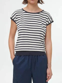 Pullunder aus Bio-Baumwolle(navy/offwhite ringel, L)