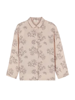 Pyjamashirt aus Bio Baumwolle(wildrose beige, M)