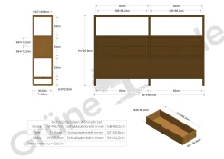 Regal QuintumVariante 2, B 1965 x T 360 x H 1255 mm (Eiche)