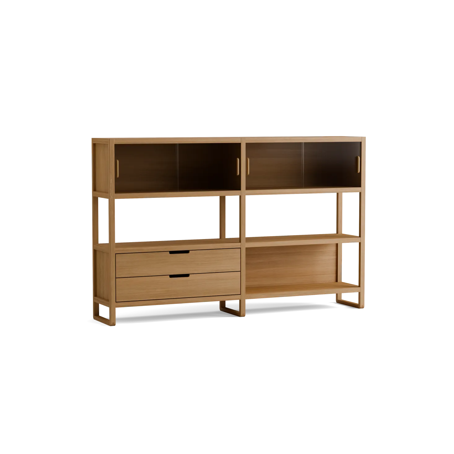 Regal QuintumVariante 3, B 1965 x T 360 x H 1255 mm (Eiche)
