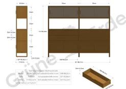 Regal QuintumVariante 4, B 1965 x T 360 x H 1620 mm (Eiche)