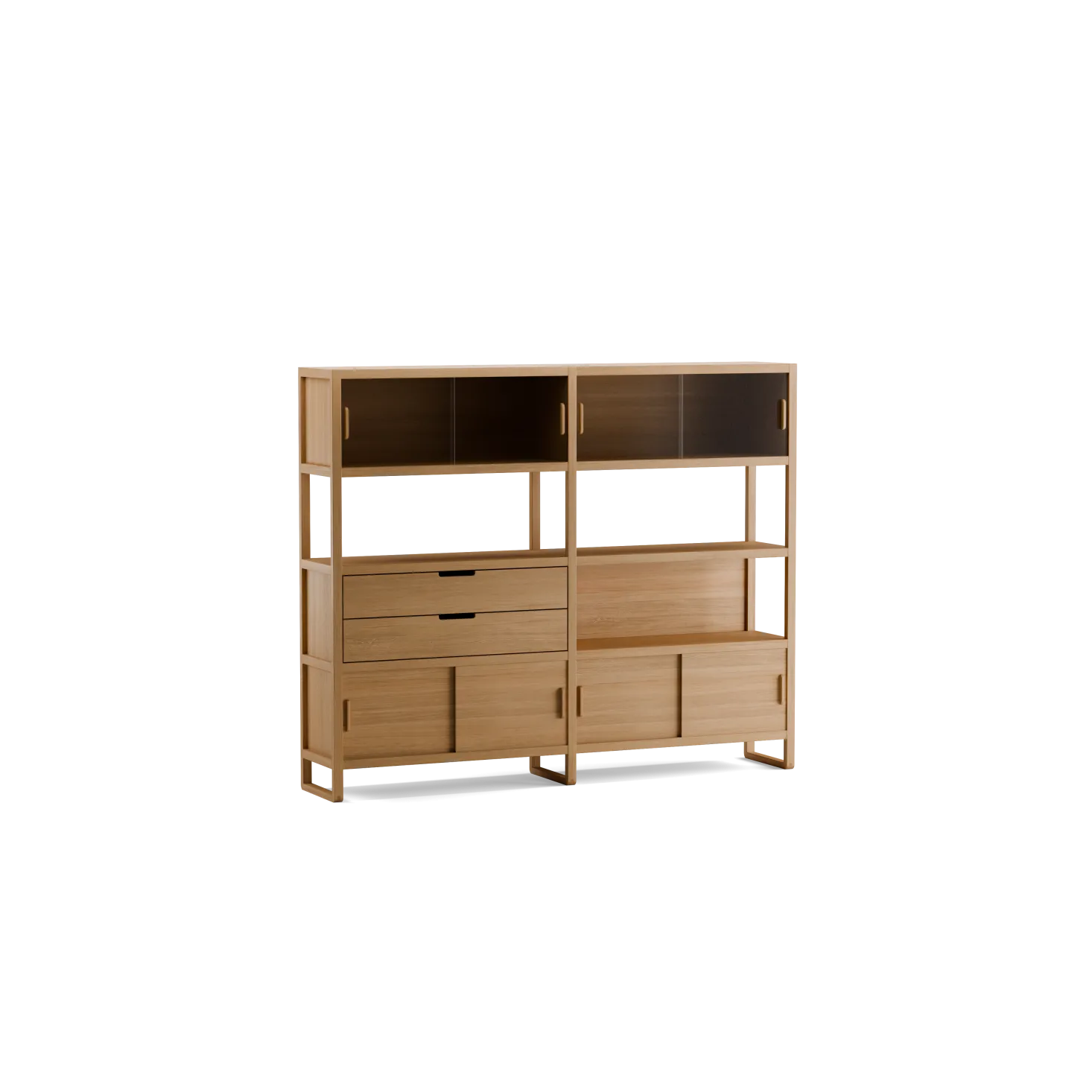 Regal QuintumVariante 4, B 1965 x T 360 x H 1620 mm (Eiche)