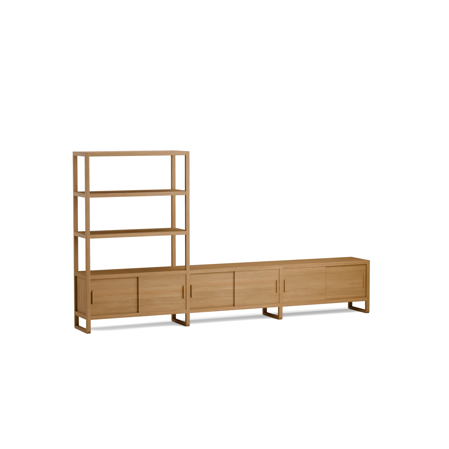 Regal QuintumVariante 6, B 2930 x T 360 x H 1620 mm (Eiche)