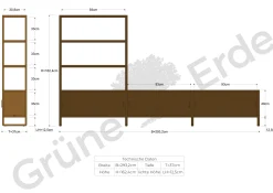 Regal QuintumVariante 6, B 2930 x T 360 x H 1620 mm (Eiche)