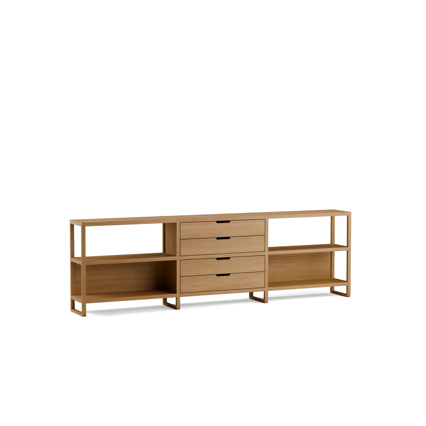 Regal QuintumVariante 7, B 2930 x T 360 x H 890 mm (Eiche)