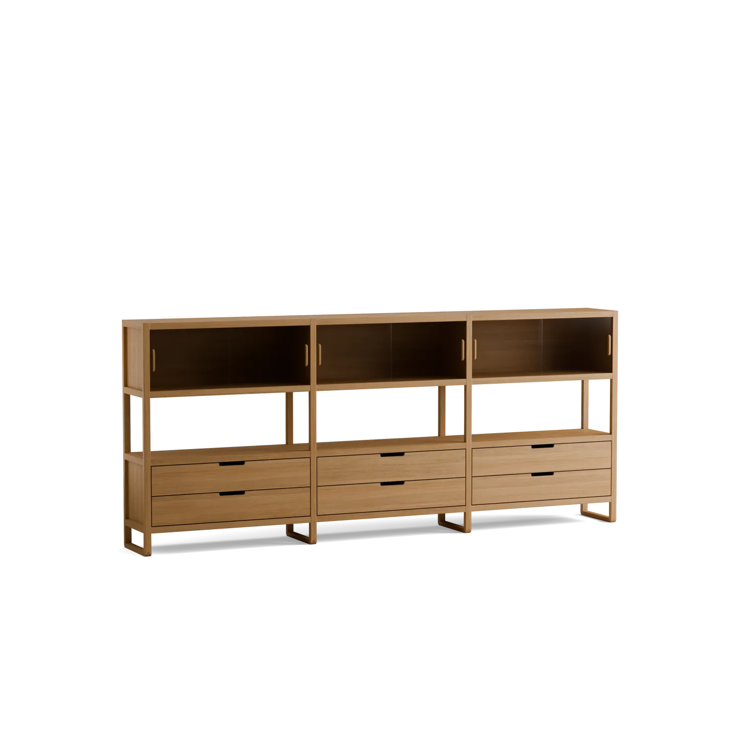 Regal QuintumVariante 11, B 2930 x T 360 x H 1255 mm (Eiche)