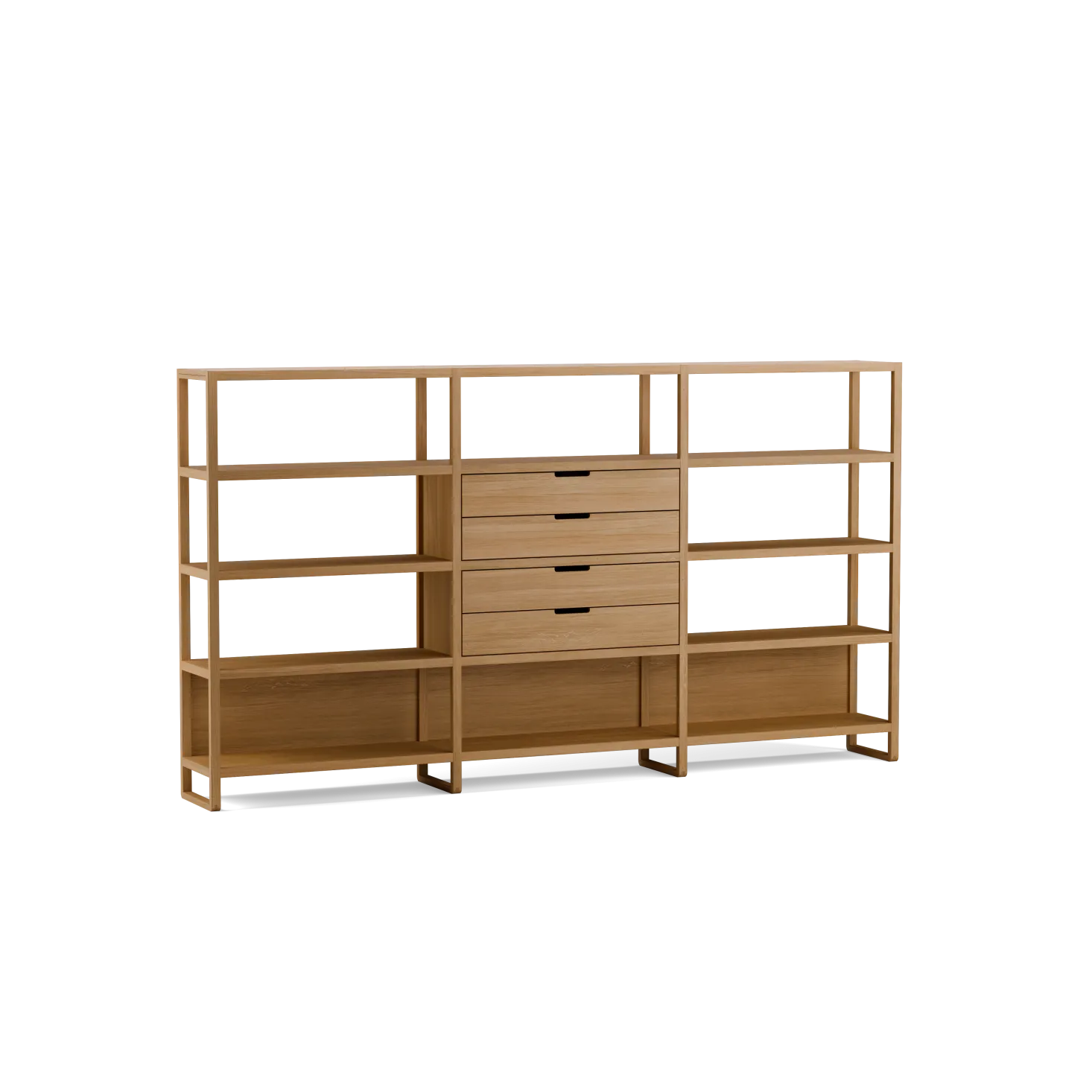 Regal QuintumVariante 13, B 2930 x T 360 x H 1620 mm (Eiche)