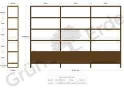 Regal QuintumVariante 15, B 2930 x T 360 x H 1985 mm (Eiche)