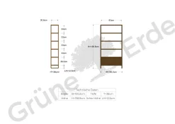Regal QuintumVariante 1, B 1000 x T 360 x H 1985 mm (Buche)