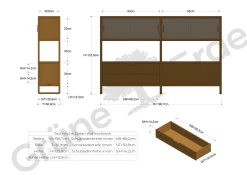 Regal QuintumVariante 3, B 1965 x T 360 x H 1255 mm (Buche)