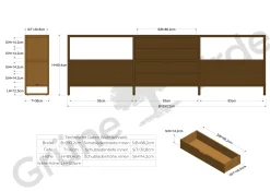 Regal QuintumVariante 7, B 2930 x T 360 x H 890 mm (Buche)