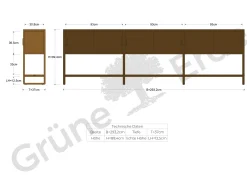 Regal QuintumVariante 9, B 2930 x T 360 x H 890 mm (Buche)