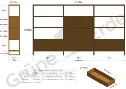 Regal QuintumVariante 13, B 2930 x T 360 x H 1620 mm (Buche)