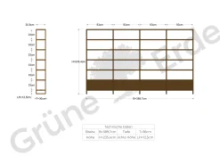 Regal QuintumVariante 19, B 3895 x T 360 x H 2350 mm (Buche)
