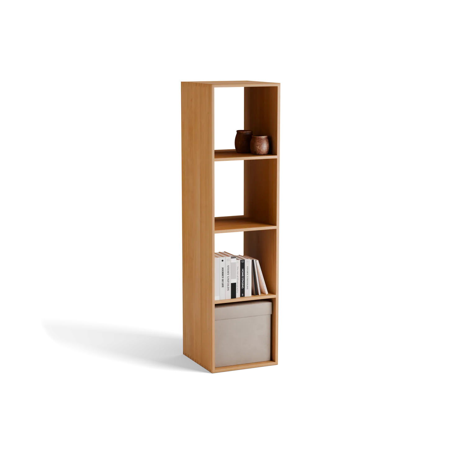 Regal Yunit Pur(Buche, 1 x 4 Fächer)