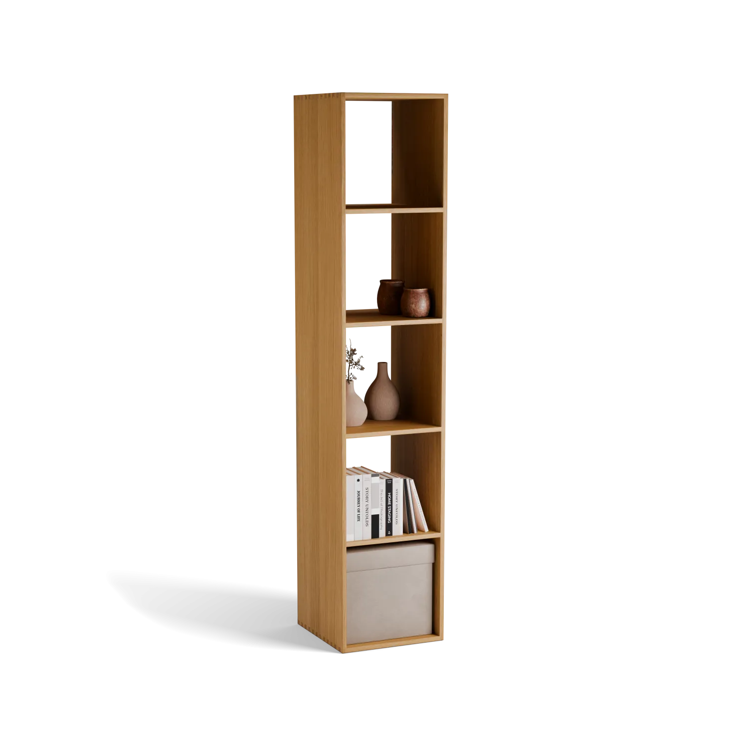 Regal Yunit Pur(Eiche, 1 x 5 Fächer)