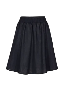 Rock aus Bio-Baumwolle und Leinen(navy, 36)