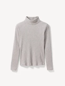 Rollkragenshirt aus Bio Baumwolle/Wolle(grau melange, 40)