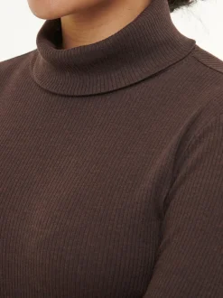 Rollkragenshirt aus Bio Baumwolle/Wolle(chocolate melange, 40)