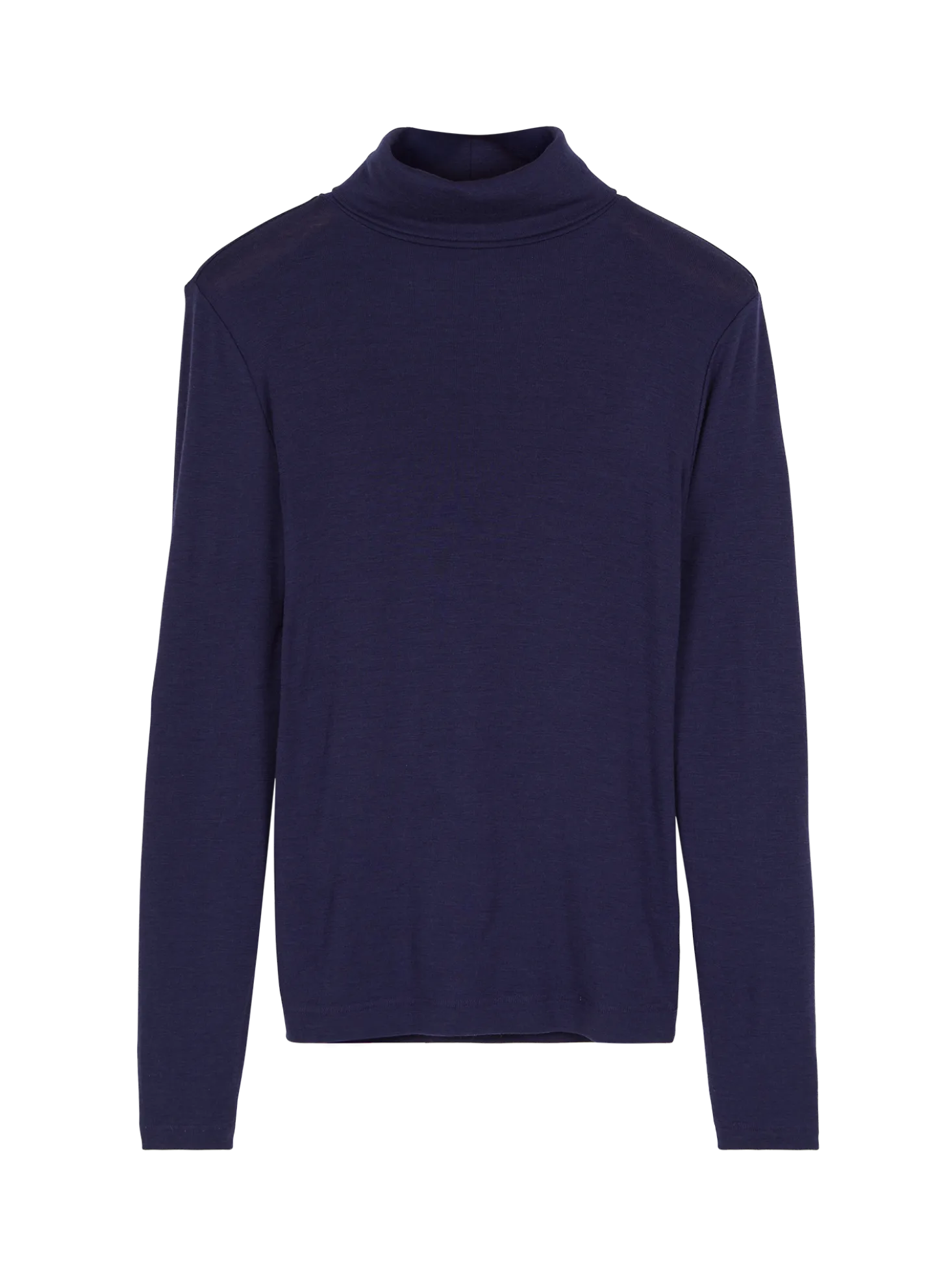 Rollkragenshirt aus Bio Wolle(royalblau, XS)