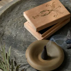 Räucherkegel im Holzkistchen "Ruhezeit"7 Kegel