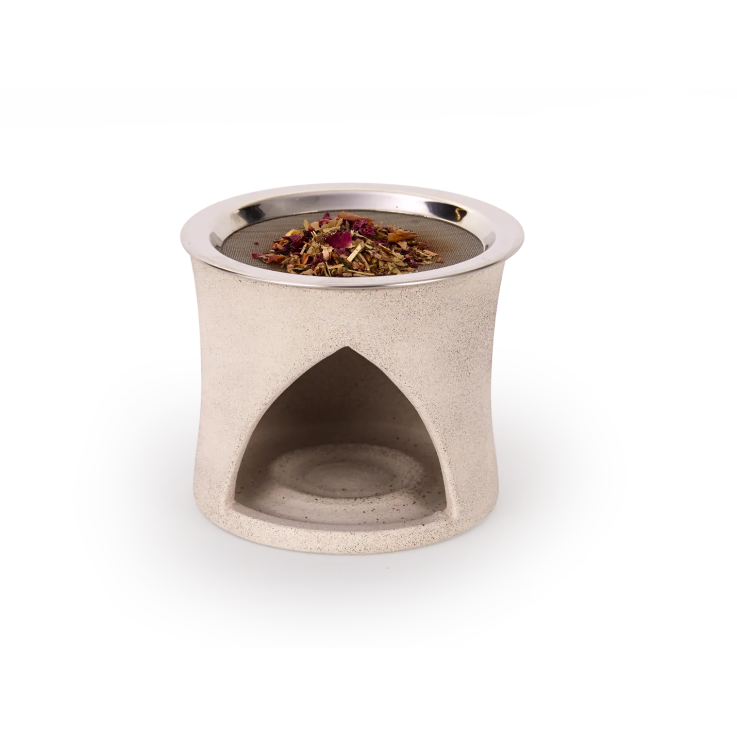 Räucherstövchen aus Feinsteinzeugunglasiert, H 10 cm, ø 11,5 cm