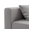 Schlafsofa Nebo B200 x T108 x H72Sitzhöhe 42cm/Sitztiefe 85cm, inkl. 2 Kissen (80 x 55cm) (Wollstoff Kaland kiesel, Eiche)