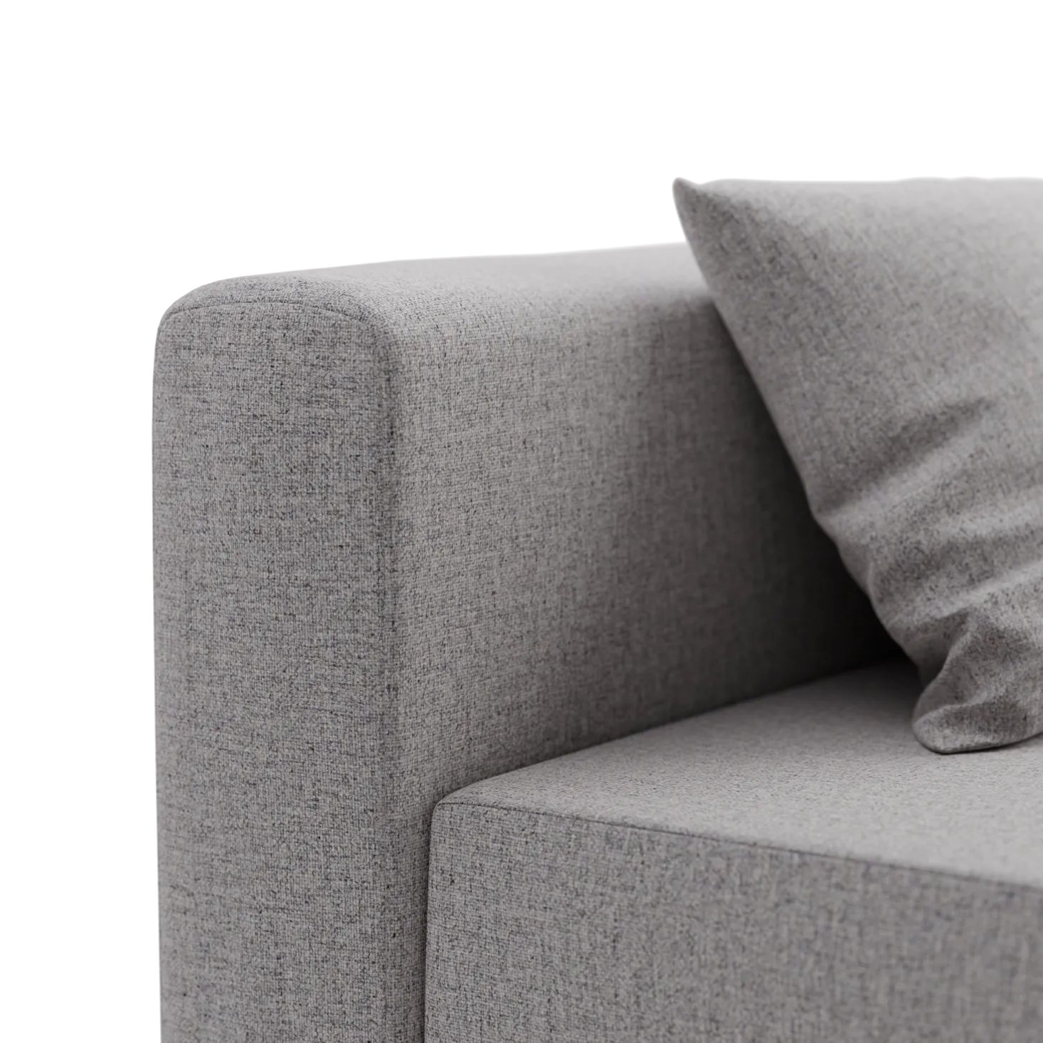 Schlafsofa Nebo B200 x T108 x H72Sitzhöhe 42cm/Sitztiefe 85cm, inkl. 2 Kissen (80 x 55cm) (Wollstoff Kaland kiesel, Eiche)