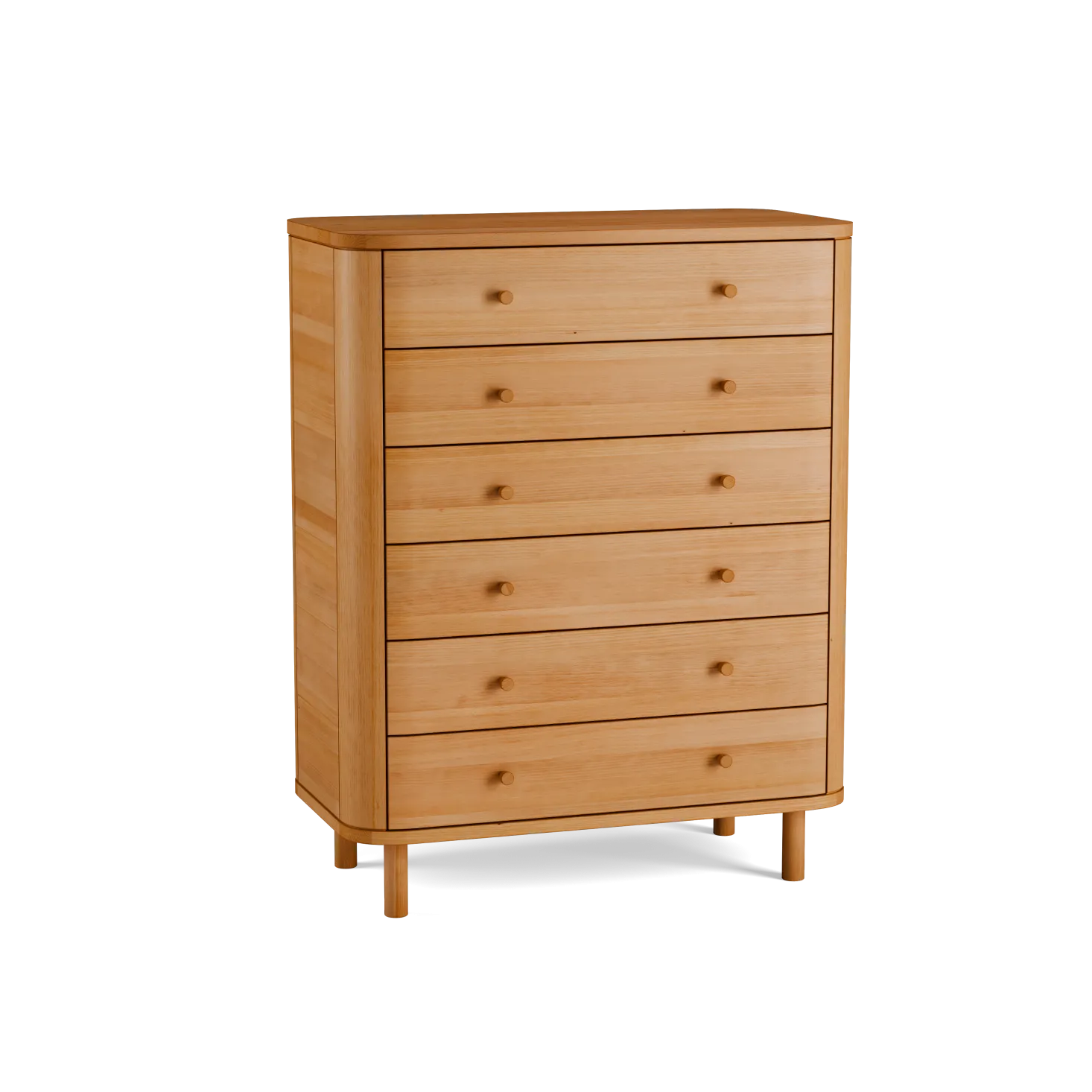 Schrank Tonda 6 LadenB 80 x T 42 x H 101,4 cm (Buche)