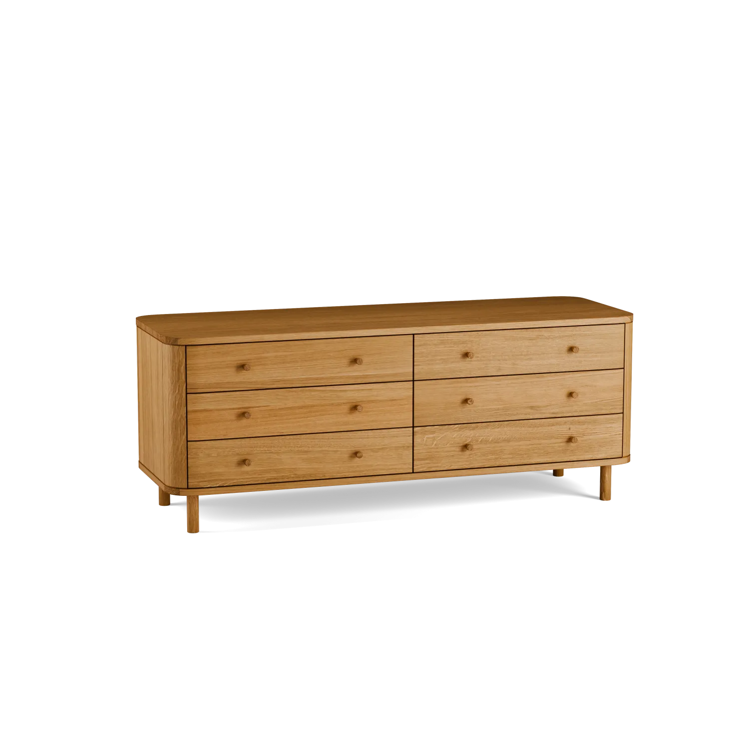 Schrank Tonda 6 LadenB 149,6x T 50x H 59,1 cm, (Eiche)