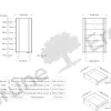 Schrank Tonda 6 LadenB 60 x T 42 x H 101,4 cm (Zirbe)