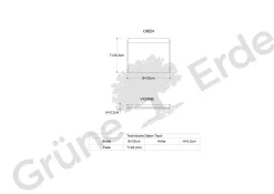 Schreibtisch Pureto Papierablage B 32 x T 25,2 x H 3,2 cm (Buche)