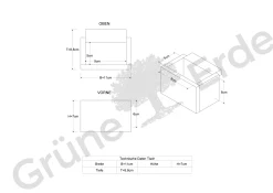 Schreibtisch Pureto Stiftablage B 11 x T 8,8 x H 7 cm (Eiche)