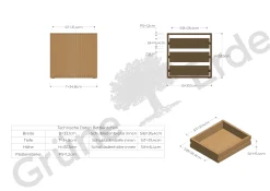 Schubladenbox Yunit Pur(Buche, 3 Laden)