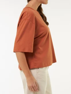 Shirt aus Bio Baumwolle(bernstein braun, XS)