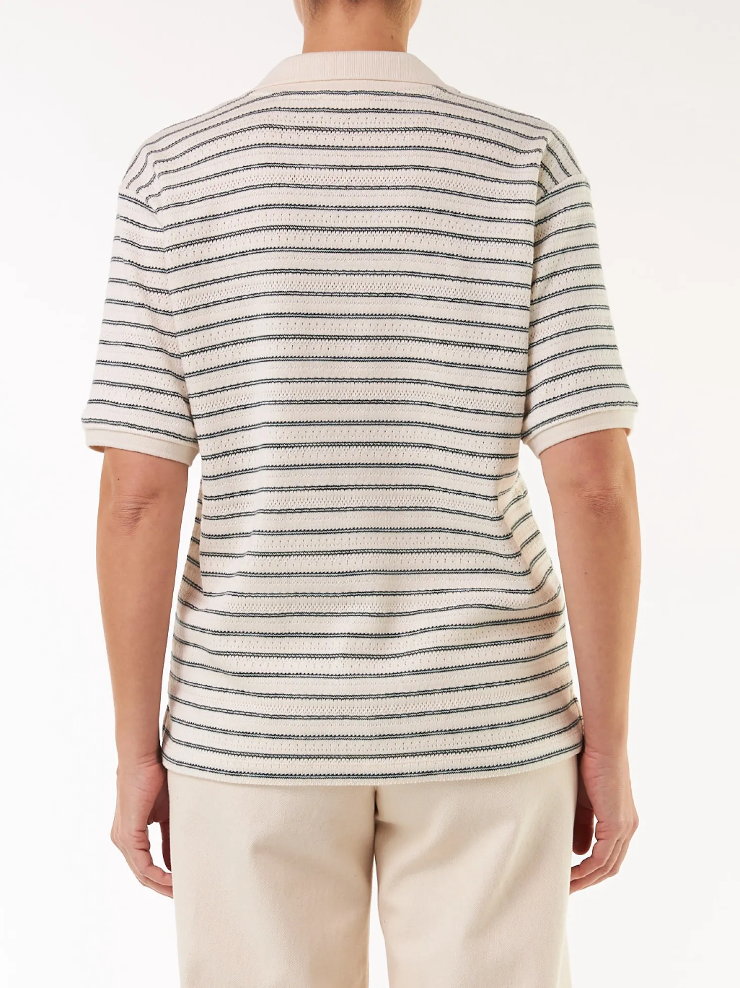 Shirt halbarm aus Bio Baumwolle(smaragd ajour ringel, S)