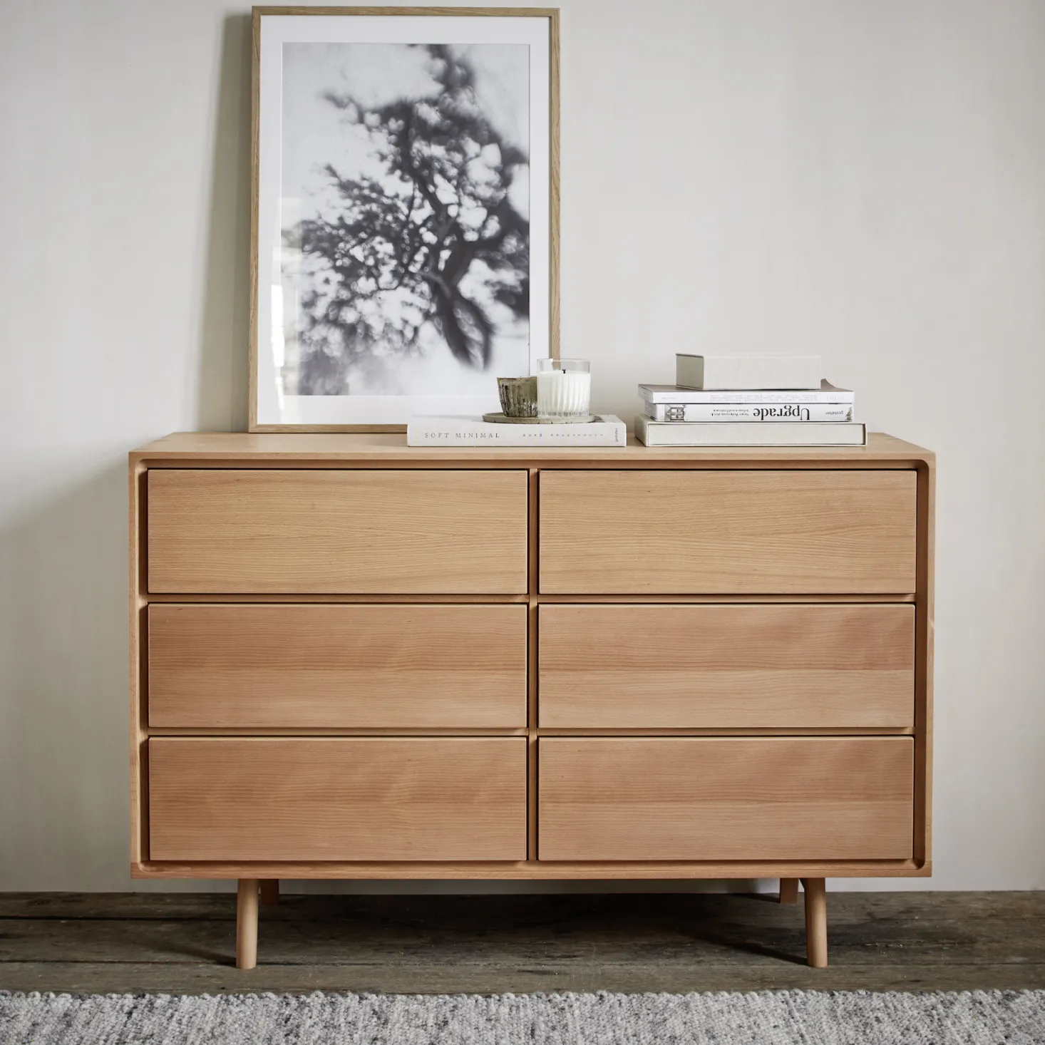 Sideboard Tesoro mit 6 Laden B 120 x T 45 x H 79 cm(Zirbe)