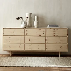Sideboard Tesoro mit 9 Laden B 178 x T 45 x H 79 cm(Buche)