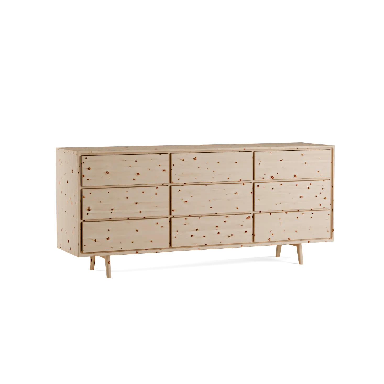 Sideboard Tesoro mit 9 Laden B 178 x T 45 x H 79 cm(Zirbe)