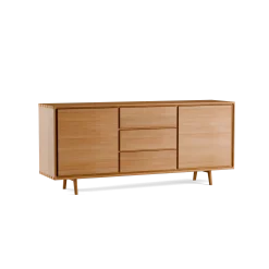 Sideboard Tesoro 2-türig3 Laden B 178 x T 45 x H 79 cm (Buche)