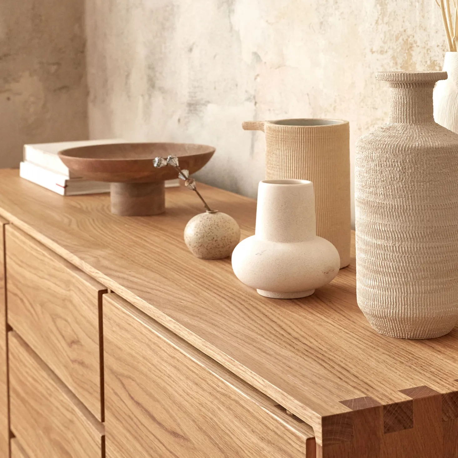 Sideboard Tesoro 2-türig3 Laden B 178 x T 45 x H 79 cm (Buche)
