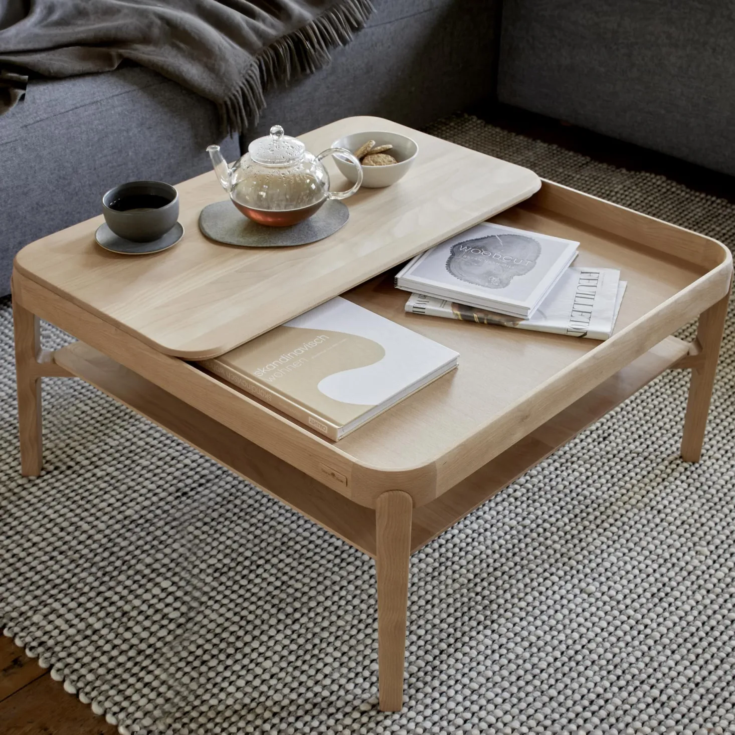 Sofatisch Alwy(Eiche, 60 x 100 cm)