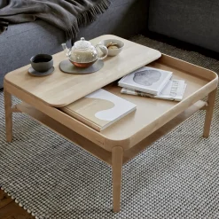 Sofatisch Alwy(Eiche, 80 x 80 cm)