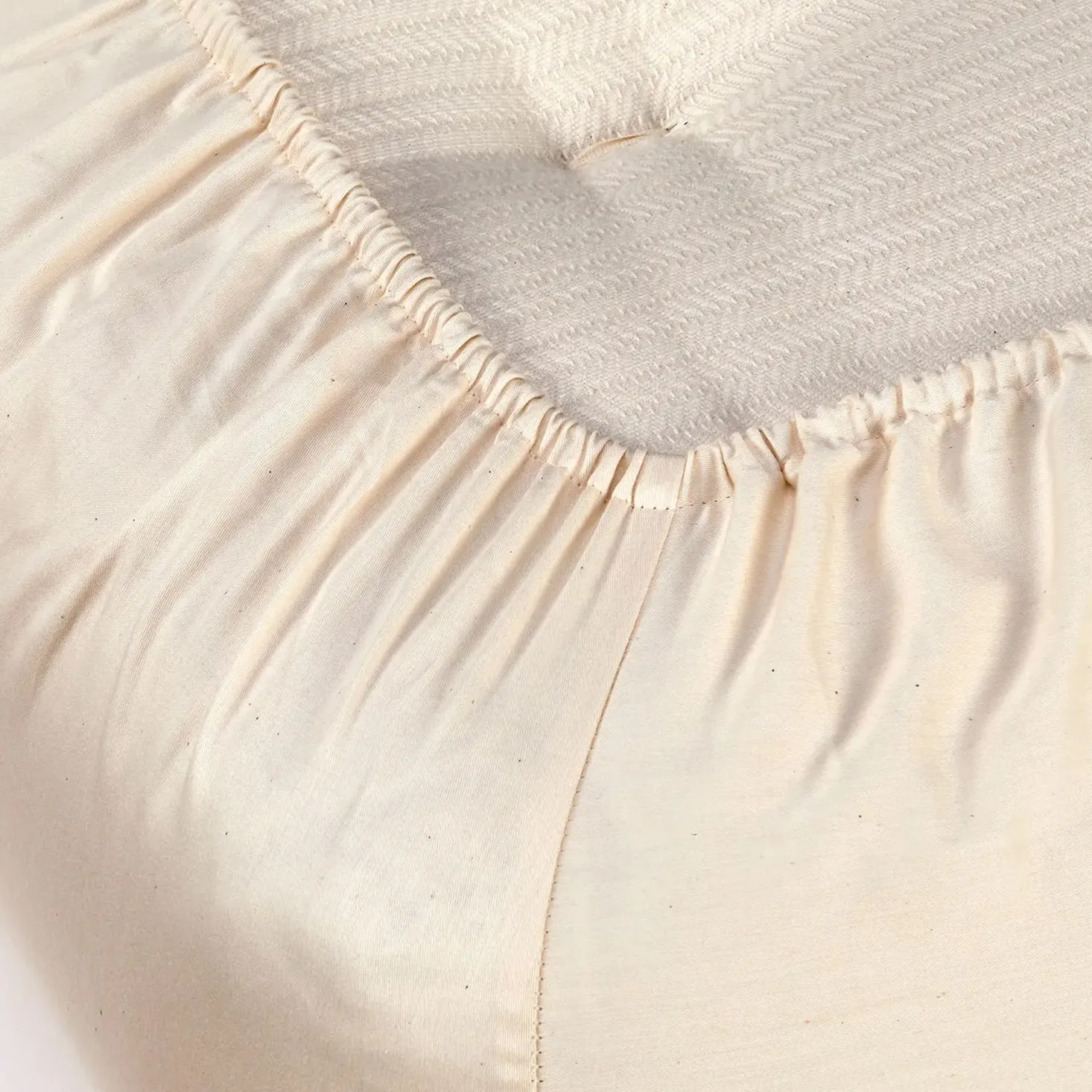 Spannleintuch Maya100 % Baumwolle, Satin, GOTS (natur, 90 x 200 x 19/22 cm)