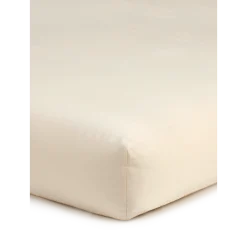 Spannleintuch Maya 100 % BaumwolleSatin, GOTS (seerose, 90 x 200 x 19/22 cm)