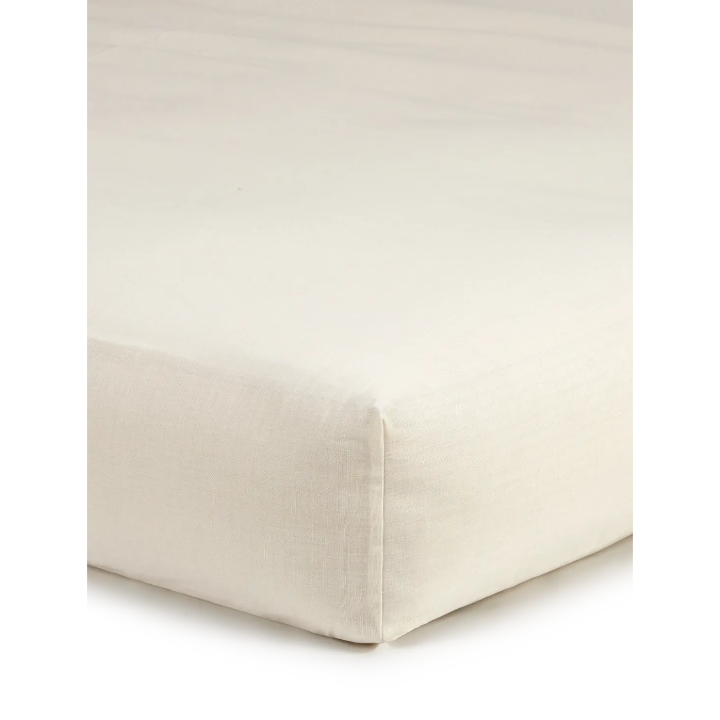 Spannleintuch Valentin50 % Baumwolle/50 % Leinen, GOTS (weiß, 90 x 200 x 19 cm)
