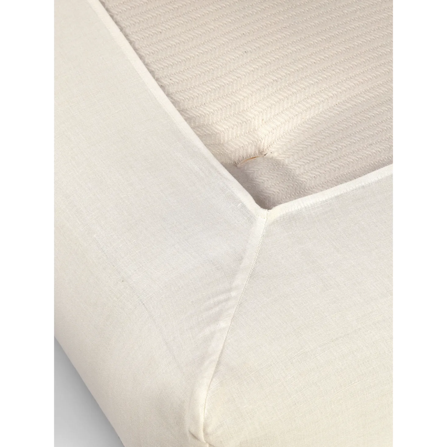 Spannleintuch Valentin50 % Baumwolle/50 % Leinen, GOTS (weiß, 90 x 200 x 19 cm)