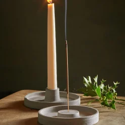 Stabkerzenhalter aus Steingutø 13 cm