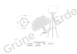 Stehleuchte Arnia inkl. Leuchtmittel(Buche)